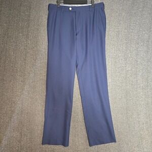 Peter‎ Millar Pants Mens 33x32 Blue Navy Durham Performance Trouser Golf Travel